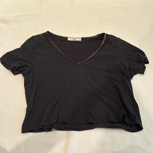 Project Social T Urban Outfitters Black Crop T-shirt